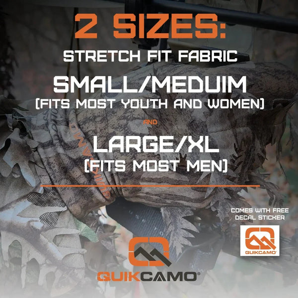 3D Leafy Camo Gloves in Mossy Oak and Realtree - Fingerless or Touchscreen Tips