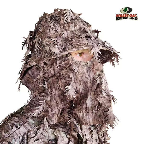 3D Leafy Camo Face Mask Bucket Hats in Mossy Oak and Realtree - Adjustable OSFM