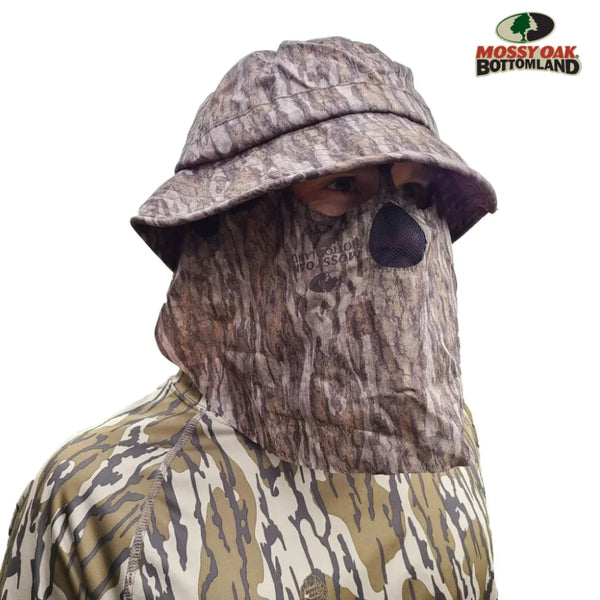 3D Leafy Camo Face Mask Bucket Hats in Mossy Oak and Realtree - Adjustable OSFM
