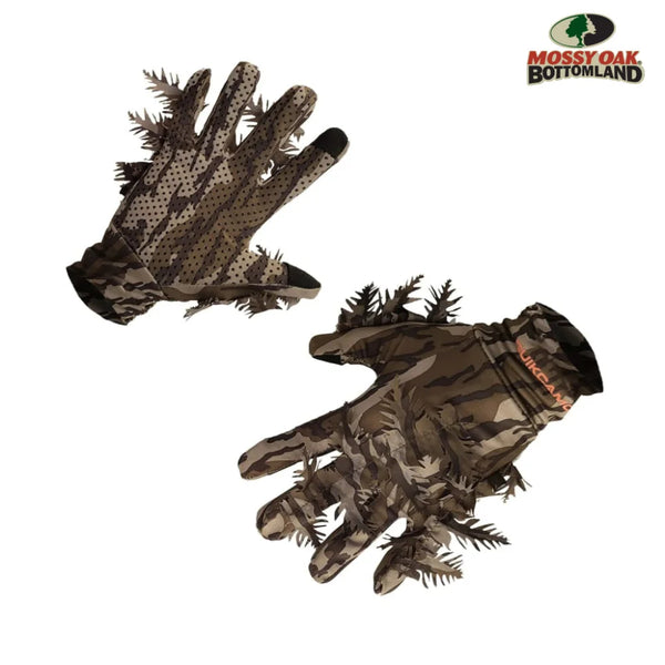 3D Leafy Camo Gloves in Mossy Oak and Realtree - Fingerless or Touchscreen Tips