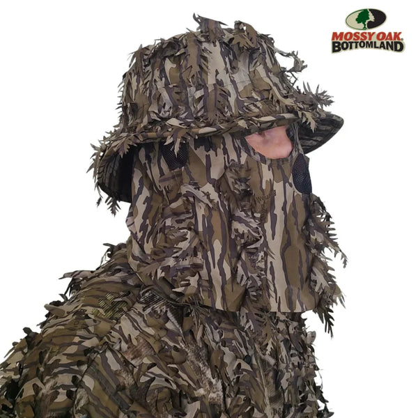 3D Leafy Camo Face Mask Bucket Hats in Mossy Oak and Realtree - Adjustable OSFM