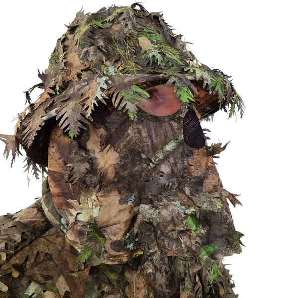 3D Leafy Camo Face Mask Bucket Hats in Mossy Oak and Realtree - Adjustable OSFM