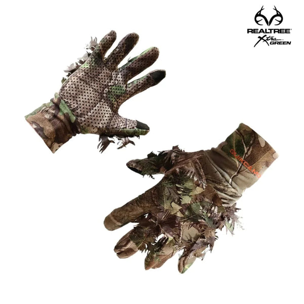 3D Leafy Camo Gloves in Mossy Oak and Realtree - Fingerless or Touchscreen Tips