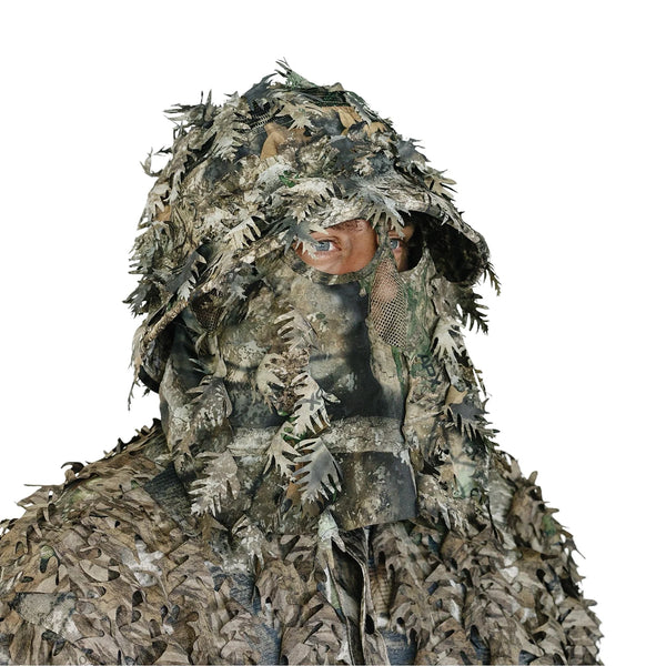 3D Leafy Camo Face Mask Bucket Hats in Mossy Oak and Realtree - Adjustable OSFM