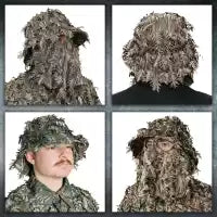 3D Leafy Camo Face Mask Bucket Hats in Mossy Oak and Realtree - Adjustable OSFM