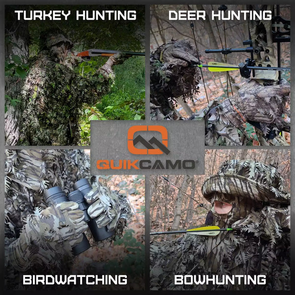 3D Leafy Camo Gloves in Mossy Oak and Realtree - Fingerless or Touchscreen Tips