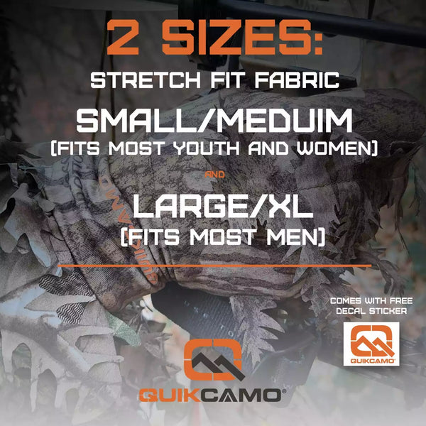 3D Leafy Camo Gloves in Mossy Oak and Realtree - Fingerless or Touchscreen Tips