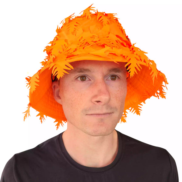 3D Leafy Camo Face Mask Bucket Hats in Mossy Oak and Realtree - Adjustable OSFM