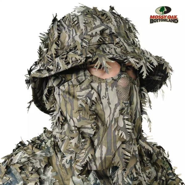 3D Leafy Camo Face Mask Bucket Hats in Mossy Oak and Realtree - Adjustable OSFM