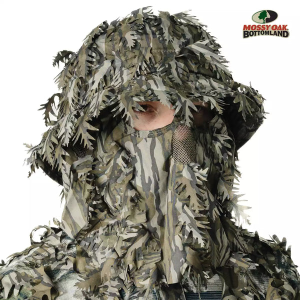 3D Leafy Camo Face Mask Bucket Hats in Mossy Oak and Realtree - Adjustable OSFM
