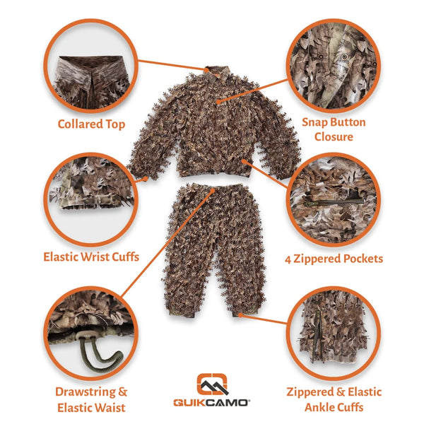 3D Leafy Camo Suits and Hoodies, Mossy Oak Patterns