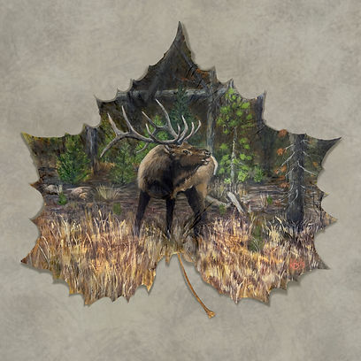 Kristy's Art Bugling Bull 12" X 12"