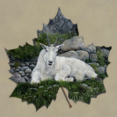 Kristy's Art Mountain Goat 12" X 12"